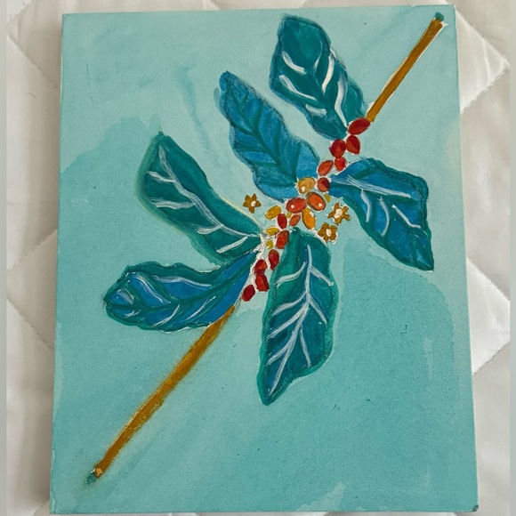 Other - Acrylic on gesso board coffee branch